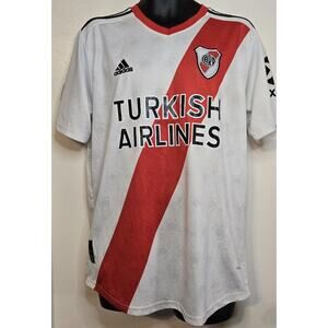 Adidas River Plate 21/22 Soccer Jersey CARP Crest Turkish Airlines White Red XL